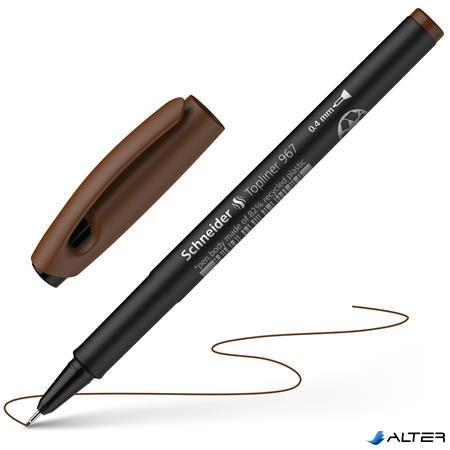 Tűfilc, 0,4 mm, SCHNEIDER 'Topliner 967', barna