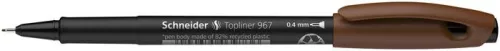 Tűfilc, 0,4 mm, SCHNEIDER "Topliner 967", barna
