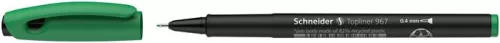 Tűfilc, 0,4 mm, SCHNEIDER "Topliner 967", zöld