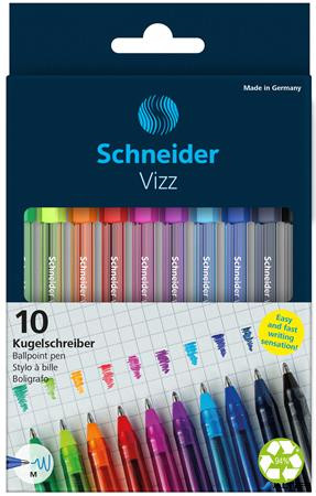 Golyóstoll készlet, 0,5 mm, kupakos, SCHNEIDER 'Vizz', vegyes színek