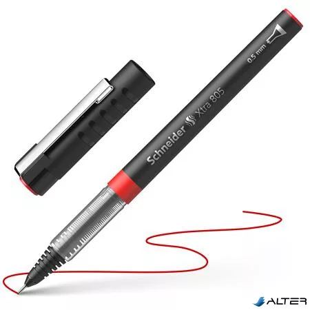 Rollertoll, 0,5 mm, tűhegyű, SCHNEIDER 'XTRA 805', piros