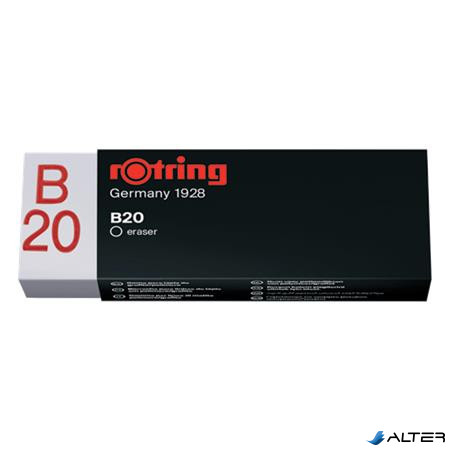 Radír, papírtokkal, ROTRING "Rapid B20", fehér