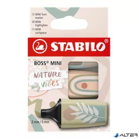   Szövegkiemelő készlet, 1-4 mm, STABILO 'Boss Mini Nature vibes', 3 különböző szín