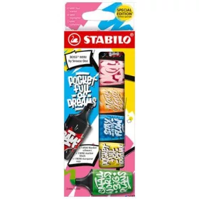   Szövegkiemelő, készlet, 2-5 mm, STABILO, 'Boss Mini Snooze One', 6 különböző szín