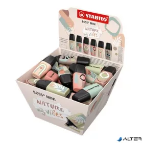   Szövegkiemelő display, 1-4 mm, STABILO "Boss Mini Nature vibes", 50 darabos