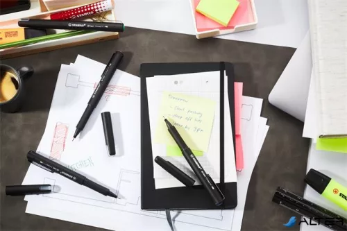 Tűfilc, 0,4 mm, STABILO "dr!ver", kék