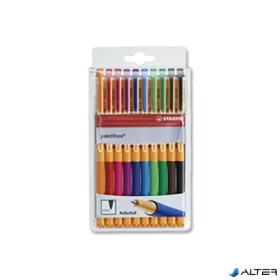   Rollertoll készlet, 0,5 mm, STABILO "PointVisco", 10 különböző szín
