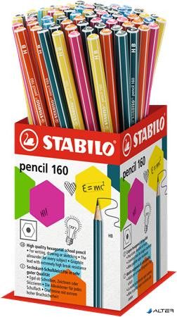 Grafitceruza display, HB, hatszögletű, STABILO "Pencil 160"