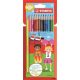 Színes ceruza készlet, hatszögletű, STABILO 'Color', 12 különböző szín