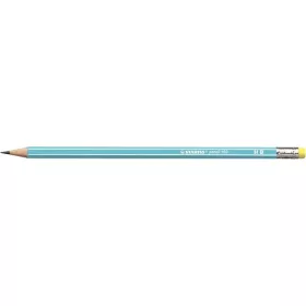   Grafitceruza radírral, HB, hatszögletű, STABILO "Pencil 160", kék
