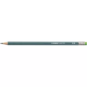   Grafitceruza radírral, HB, hatszögletű, STABILO "Pencil 160", olajzöld