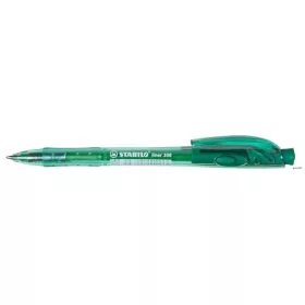   Golyóstoll, 0,38 mm, nyomógombos, STABILO "Liner 308", zöld