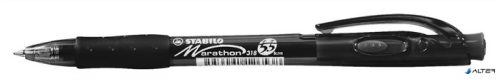 Golyóstoll, 0,38 mm, nyomógombos, STABILO "Marathon", fekete