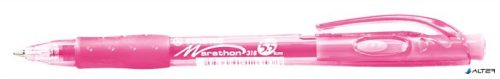 Golyóstoll, 0,38 mm, nyomógombos, STABILO 'Marathon', rózsaszín