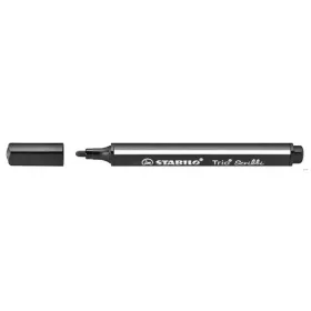   Filctoll, 1,5-2 mm, rugós hegy, STABILO 'Trio Scribbi', fekete