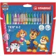 Filctoll készlet, 0,7 mm, STABILO "Trio A-Z", Mancs őrjárat, 18 különböző szín
