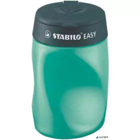   Hegyező, háromlyukú, tartályos, balkezes, STABILO "Easy", olajzöld