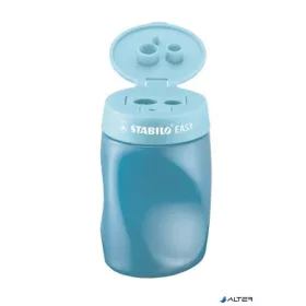   Hegyező, háromlyukú, tartályos, balkezes, STABILO "Easy", kék