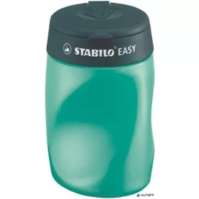   Hegyező, háromlyukú, tartályos, jobbkezes, STABILO "Easy", olajzöld