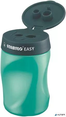 Hegyező, háromlyukú, tartályos, jobbkezes, STABILO "Easy", olajzöld