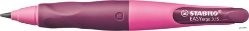 Nyomósirón, 3,15 mm, jobbkezes, ajándék hegyezővel, STABILO 'EasyErgo Start', rózsaszín