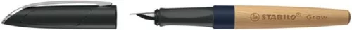 Töltőtoll, bükkfa tolltest, kék kiegészítővel, STABILO "Grow"