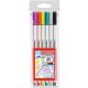 Ecsetirón készlet, STABILO "Pen 68 brush", 6 különböző szín