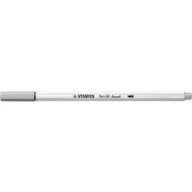 Ecsetirón, STABILO 'Pen 68 brush', középszürke