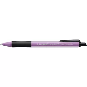   Golyóstoll, 0,5 mm, nyomógombos, szürkéslila tolltest, STABILO "Pointball Wildflowers", kék