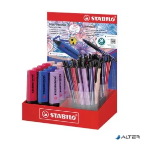   Szövegkiemelő és golyóstoll display, STABILO "NatureCOLORS Wildflower", vegyes