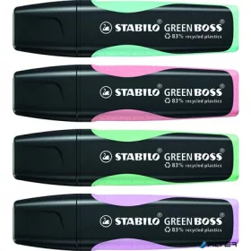   Szövegkiemelő készlet, 2-5 mm, STABILO 'Green Boss Pastel', 4 különböző szín