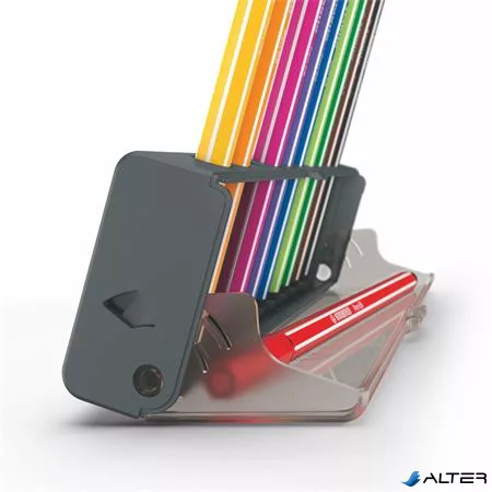 Filctoll készlet, 1 mm, STABILO "Pen 68", 10 db-os asztali készlet