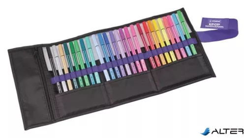 Filctoll készlet, felcsavarható szett, 1 mm, STABILO "Pen 68" "K-Pop démonvadászok", 25 különböző szín