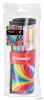 Filctoll, készlet, 1 mm, felcsavarható, STABILO 'Pen 68 ARTY', 25 különböző színű