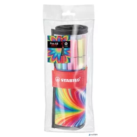   Filctoll, készlet, 1 mm, felcsavarható, STABILO 'Pen 68 ARTY', 25 különböző színű