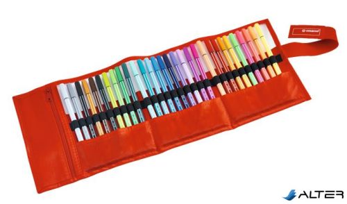 Rostirón, készlet, 1 mm, felcsavarható szett, STABILO "Pen 68", 30 különböző szín