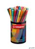 Rostirón készlet, hengeres fém doboz, 1 mm, STABILO 'Pen 68 ARTY', 45 különböző szín