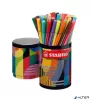 Filctoll készlet, hengeres fém doboz, 1 mm, STABILO 'Pen 68 ARTY', 45 különböző szín