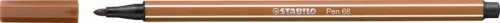 Filctoll, 1 mm, STABILO "Pen 68", vörösbarna