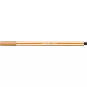 Filctoll, 1 mm, STABILO "Pen 68", sötétokker