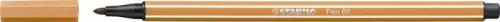 Filctoll, 1 mm, STABILO "Pen 68", sötétokker