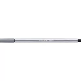 Filctoll, 1 mm, STABILO 'Pen 68', sötét szürke