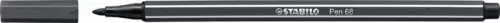 Filctoll, 1 mm, STABILO "Pen 68", mély szürke