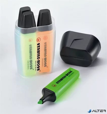 Szövegkiemelő készlet, 2-5 mm, STABILO 'Boss Big Box', 4 különböző szín