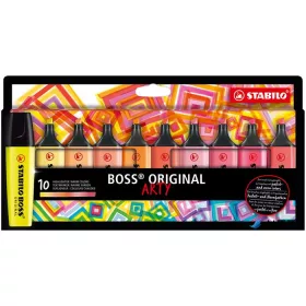   Szövegkiemelő készlet, 2-5 mm, STABILO 'BOSS original Arty', 10 meleg szín