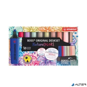   Szövegkiemelő készlet, 2-5 mm, STABILO 'BOSS original NatureCOLORS Wildflowers', 10 különböző szín