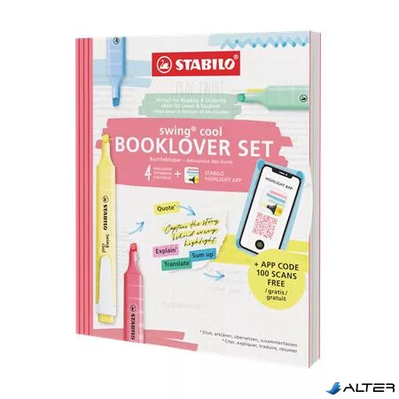 Szövegkiemelő display, vegyes, STABILO "Booklover Edition"