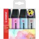 Szövegkiemelő készlet, 2-5 mm, STABILO "BOSS original Pastel", 4 különböző szín