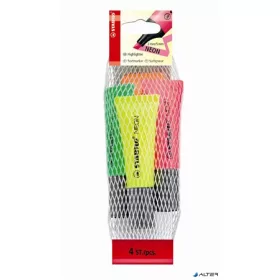   Szövegkiemelő készlet, 2-5 mm, STABILO "Neon", 4 különböző szín