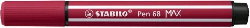 Filctoll, 1-5 mm, vágott hegy, STABILO "Pen 68 MAX", bordó